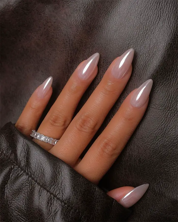 Long Almond Sheer Milky Nude Glossy Nails Long Almond Sheer Milky Nude Glossy Nails — Best Classy Almond Nails