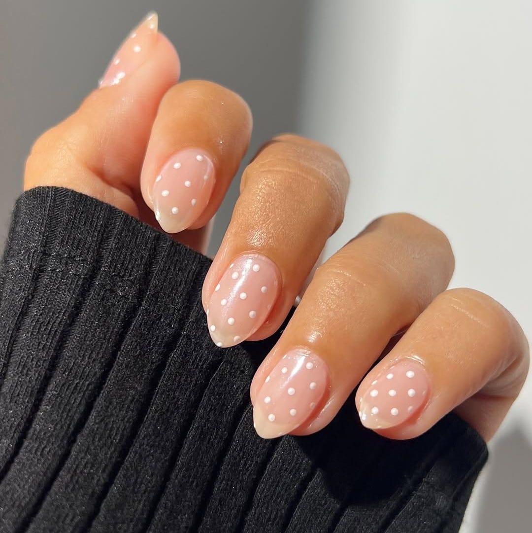 Pale Pink Nails with Black Bow Motif Pale Pink Nails with Black Bow Motif — Best Classy Nails