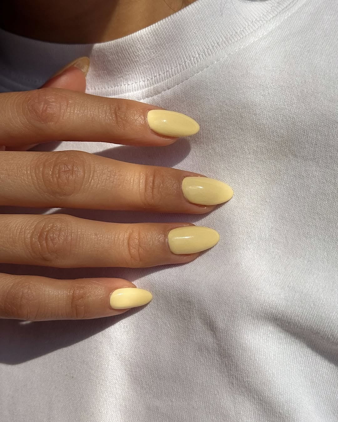 Medium Almond Nails with Gray and Nude Abstract Silver Line — Best Cute Almond Nails