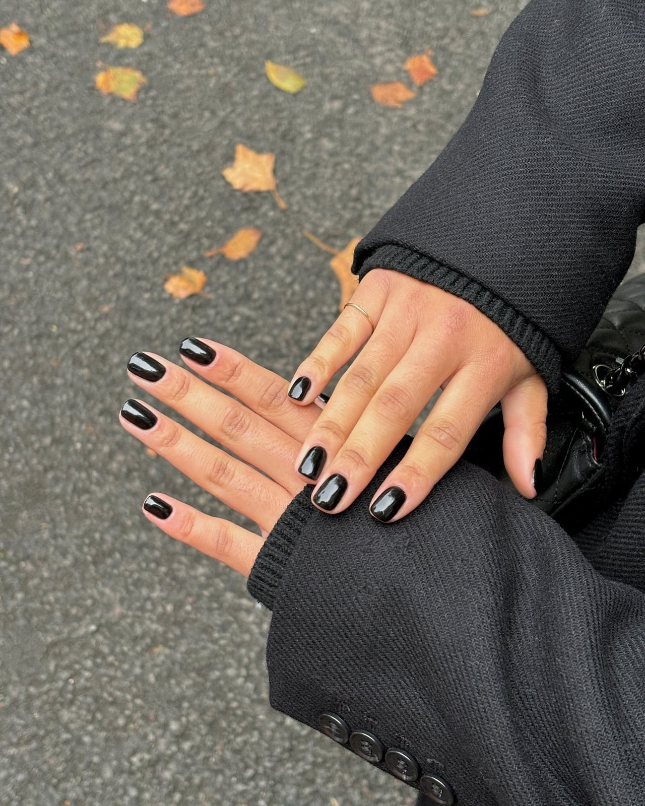Deep Black High Gloss Short Square Nails Deep Black High Gloss Short Square Nails — Best Elegant Nails