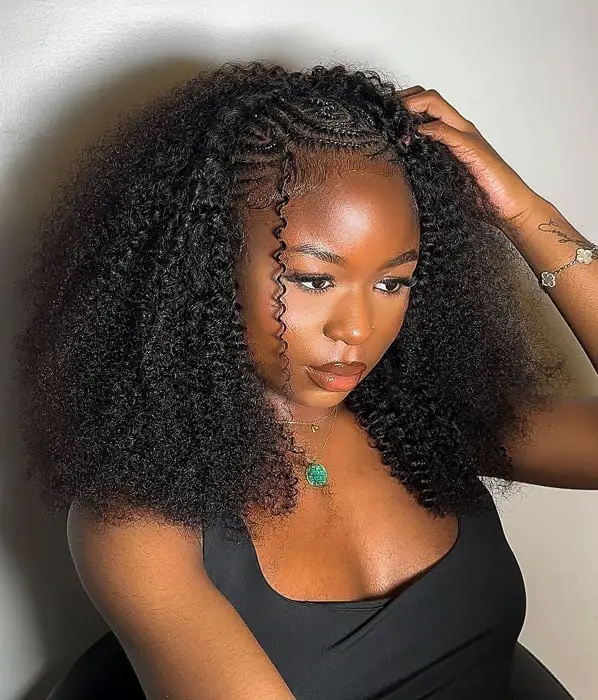 Fulani Braids in a High Ponytail with Curls — Best Fulani Braids