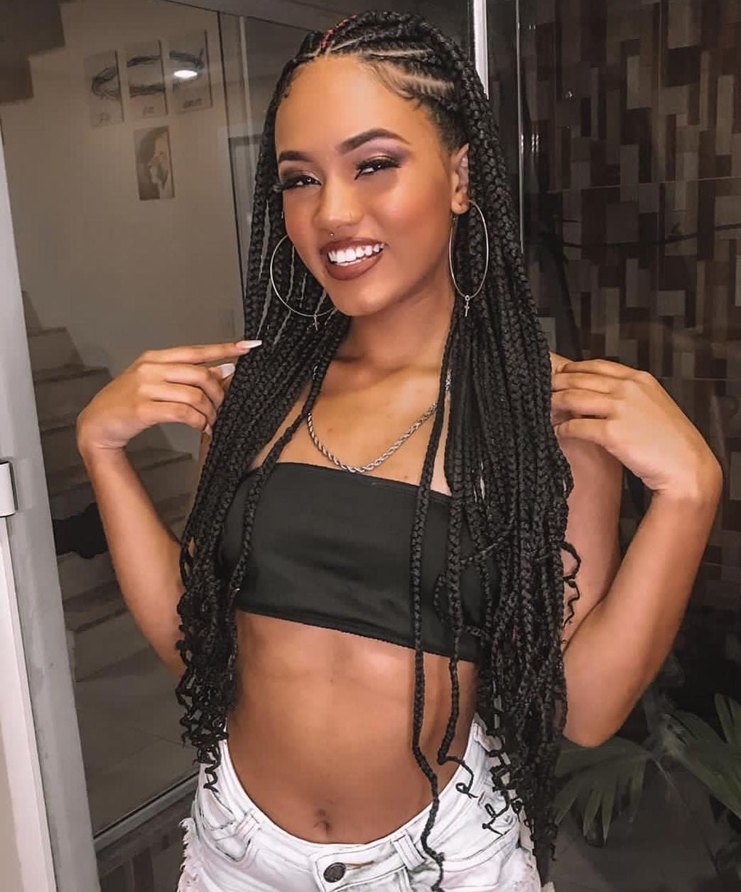 Fulani Braids with Box Braids and Mixed Beads — Best Fulani Braids
