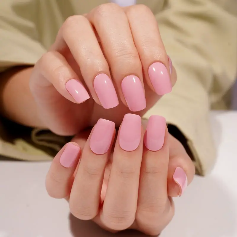 Soft Pink Medium Square Gel Nails Soft Pink Medium Square Gel Nails — Best Gel Nails