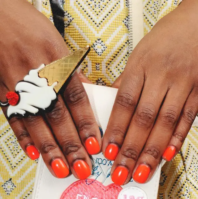 Bright Orange Short Oval Gel Nails Bright Orange Short Oval Gel Nails — Best Gel Nails