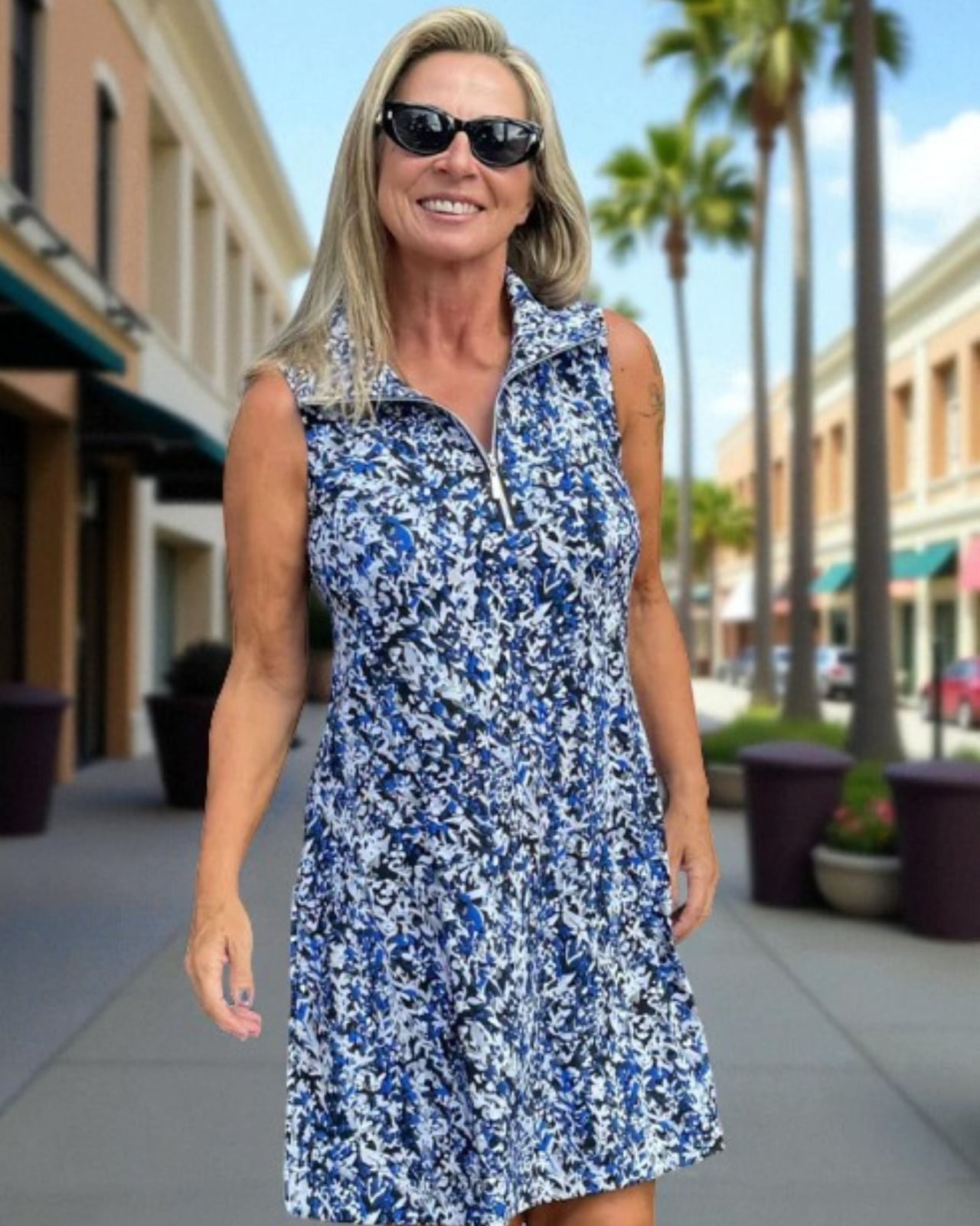 Abstract Print Sleeveless A-Line Dress — Best Types of Dresses