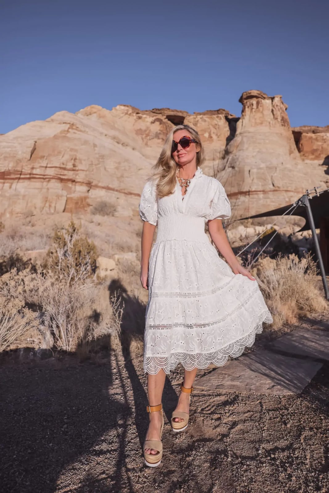 White Broderie Anglaise Midi Dress — Best Types of Dresses
