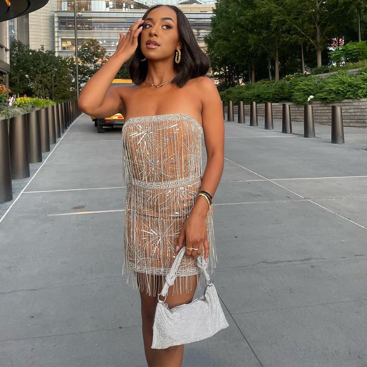 Silver Beaded Fringe Mini Dress — Best Types of Dresses