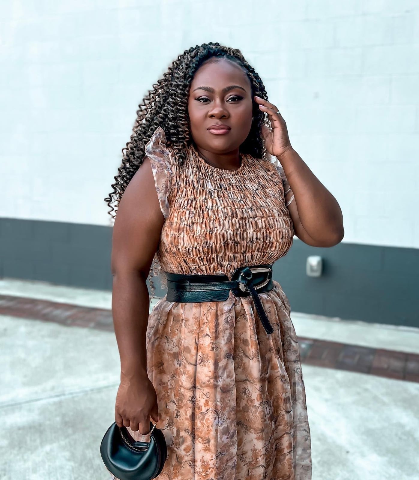 Printed Dress with Ruched Bodice and Flutter Sleeves — Best Types of Dresses