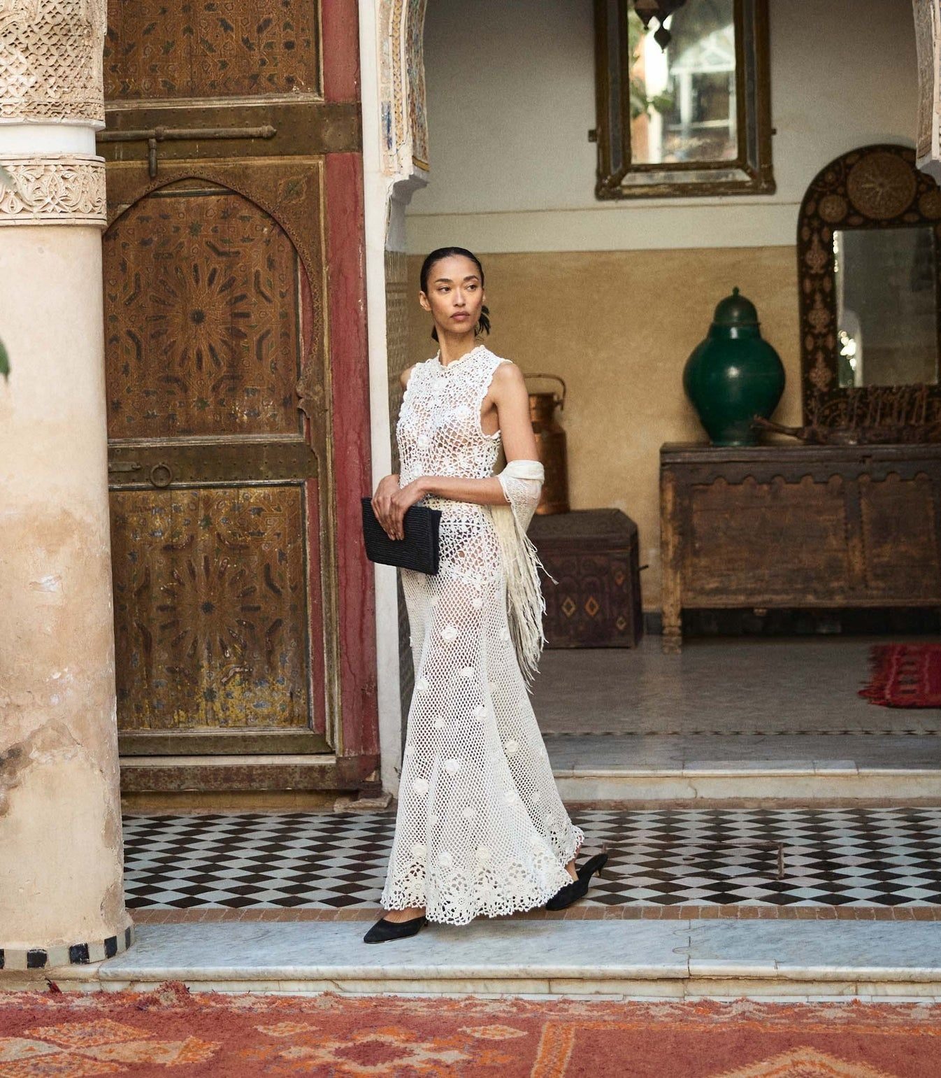 Ivory Crochet Lace Column Dress Ivory Crochet Lace Column Dress — Best Unique Dresses