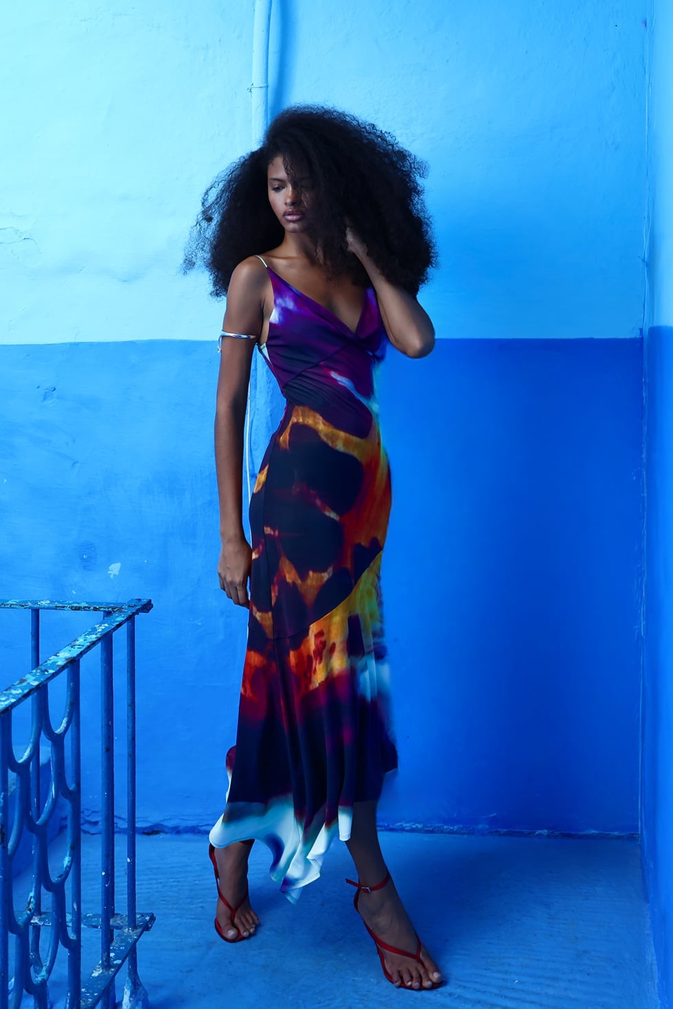 Vibrant Tie-Dye Slip Dress with Asymmetric Hem Vibrant Tie-Dye Slip Dress with Asymmetric Hem — Best Unique Dresses