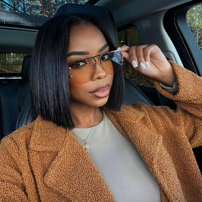 Sharp Dark Brown Chin Length Bob Sharp Dark Brown Chin Length Bob — Best Unique Hairstyles