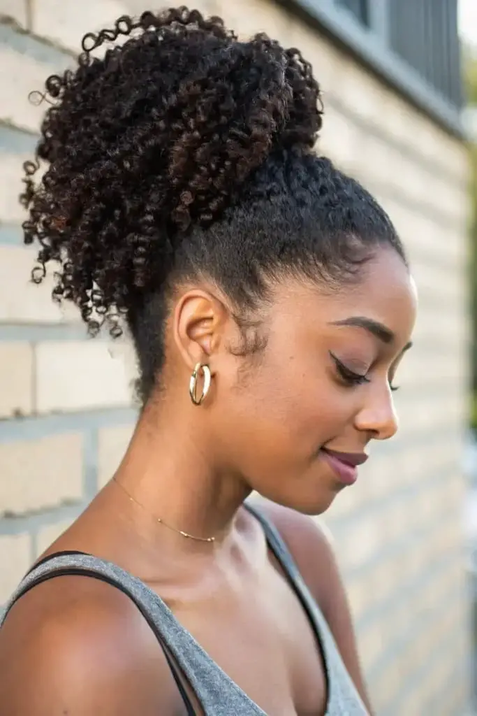 High Puff With Sleek Edges — Classy 3c Hairstyles