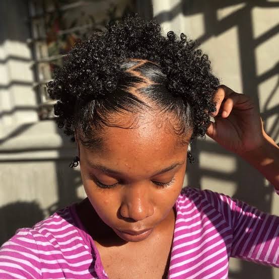 Slicked Back Updo With Geometric Parting Slicked Back Updo With Geometric Parting — Classy 4c Hairstyles
