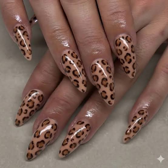 Long Almond Classic Leopard Print Long Almond Classic Leopard Print — Classy Animal Print Nails