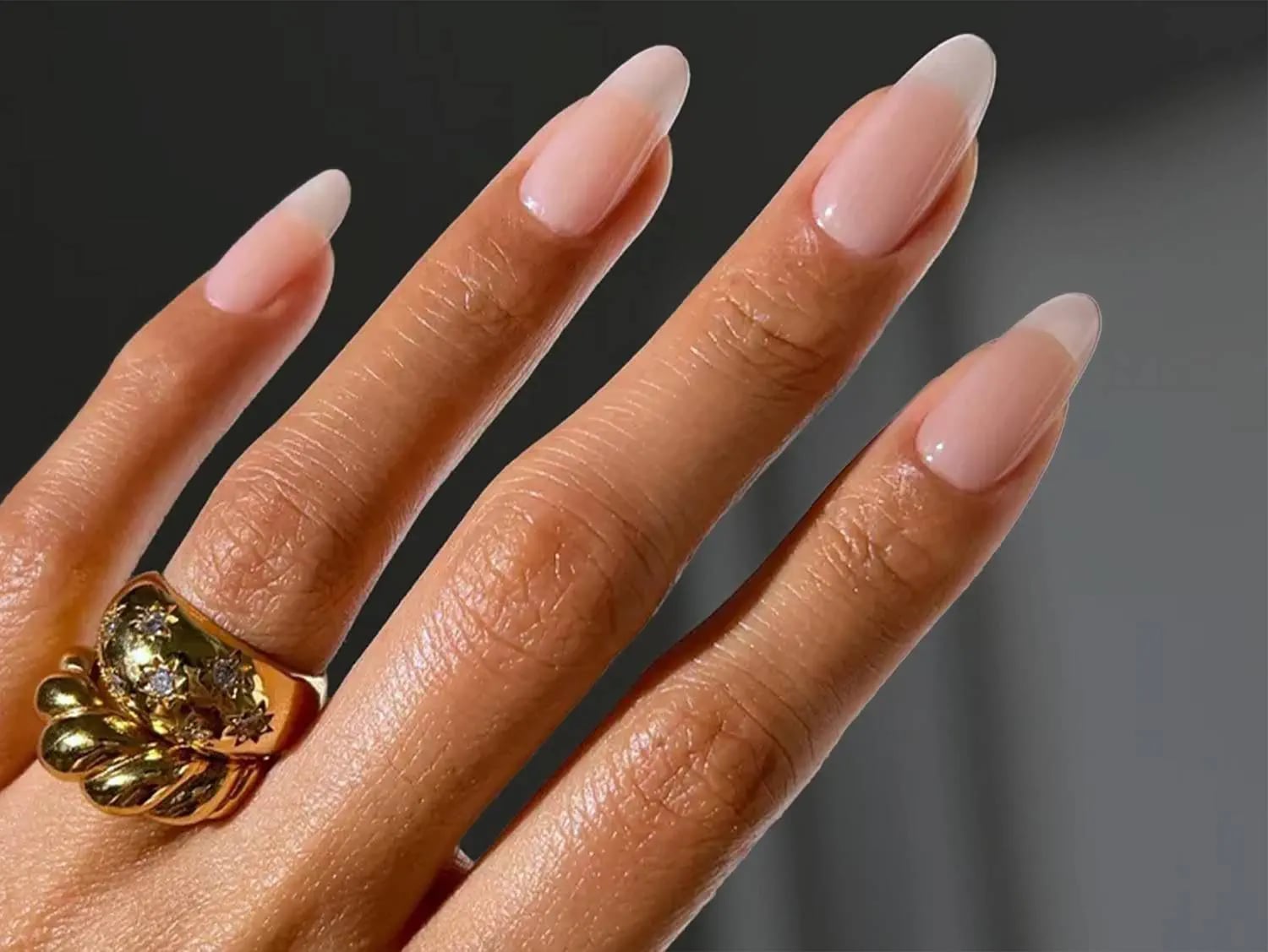 Long Almond French With Opaque Tips Long Almond French With Opaque Tips — Classy Anniversary Nails
