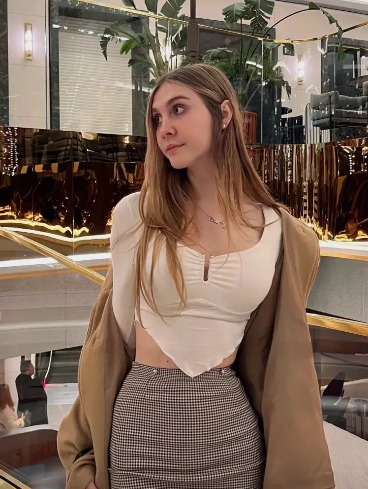 Cropped Top Under Jacket with Plaid Skirt — Classy Baddie Outfits
