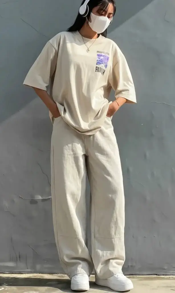 Oversized Graphic Tee And Matching Trousers Oversized Graphic Tee And Matching Trousers — Classy Baggy Outfits