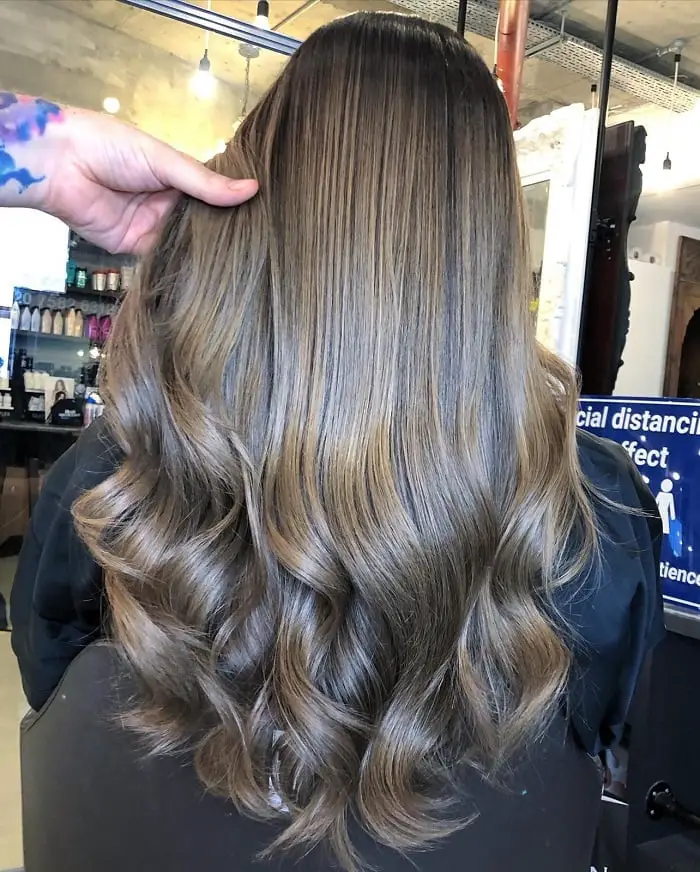 Mid-Back Dark Brown With Subtle Caramel Balayage Mid-Back Dark Brown With Subtle Caramel Balayage — Classy Balayage Hair
