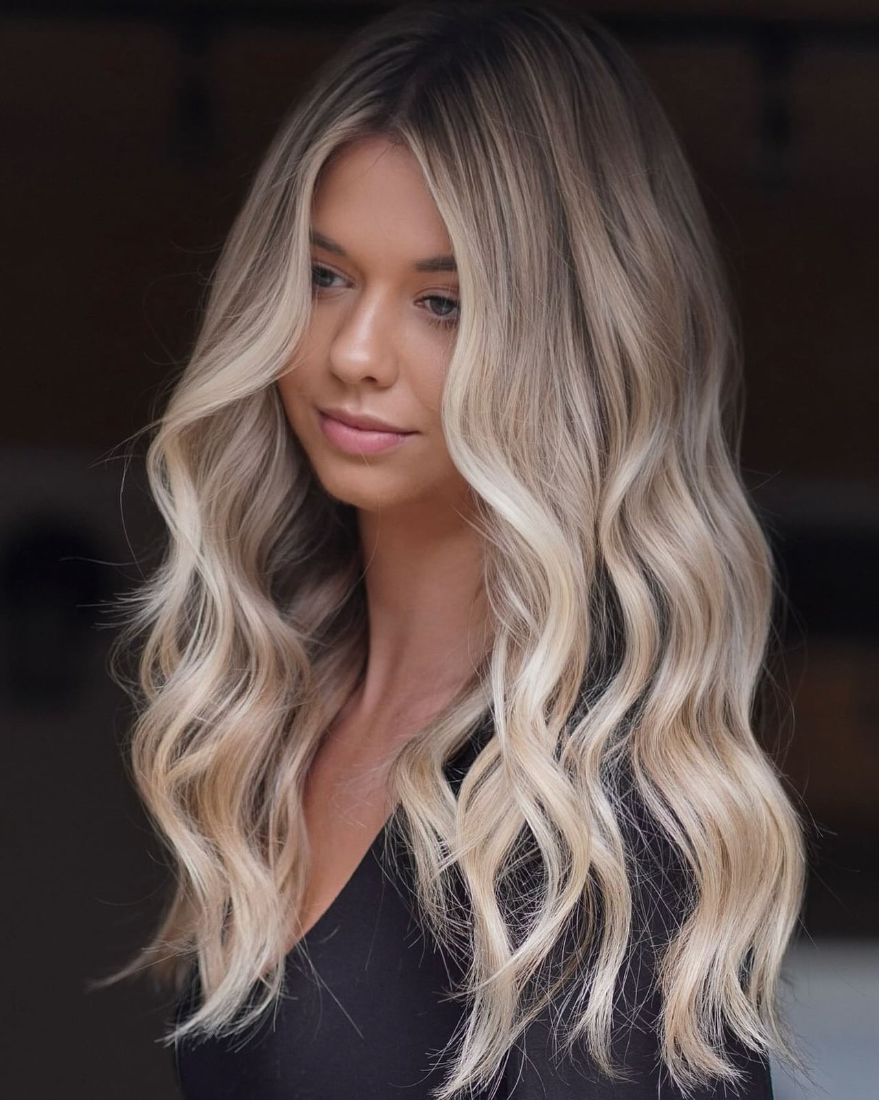 Ash Blonde Balayage With Root Shadow Ash Blonde Balayage With Root Shadow — Classy Balayage Hair Blonde
