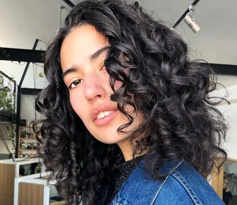 Short Black Curly Pixie With Side Swept Bangs — Classy Black Curly Hair