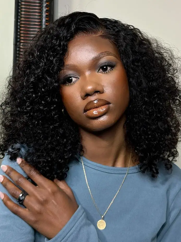 Shoulder Length Layered Black Curly Hair — Classy Black Curly Hair