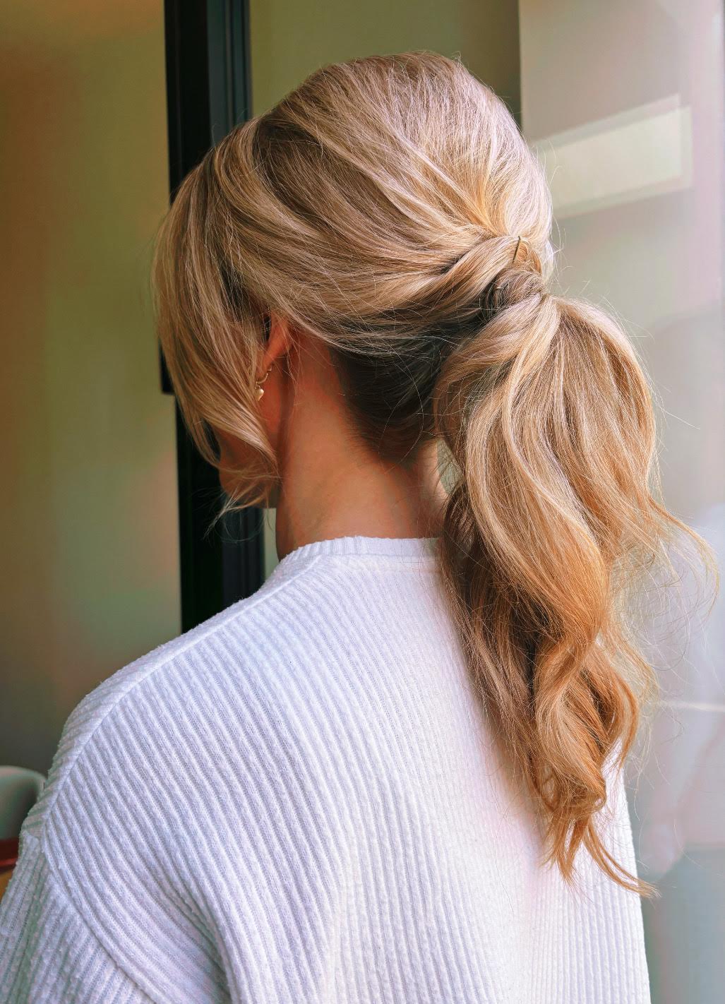 Voluminous Ash Blonde Ponytail — Classy Blonde Ponytail