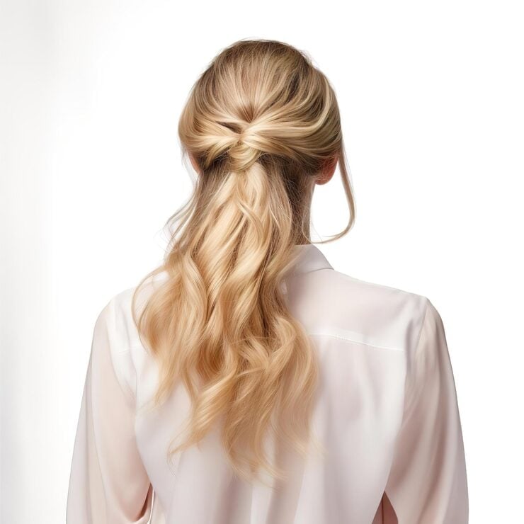 Half Up Half Down Ash Blonde Ponytail — Classy Blonde Ponytail