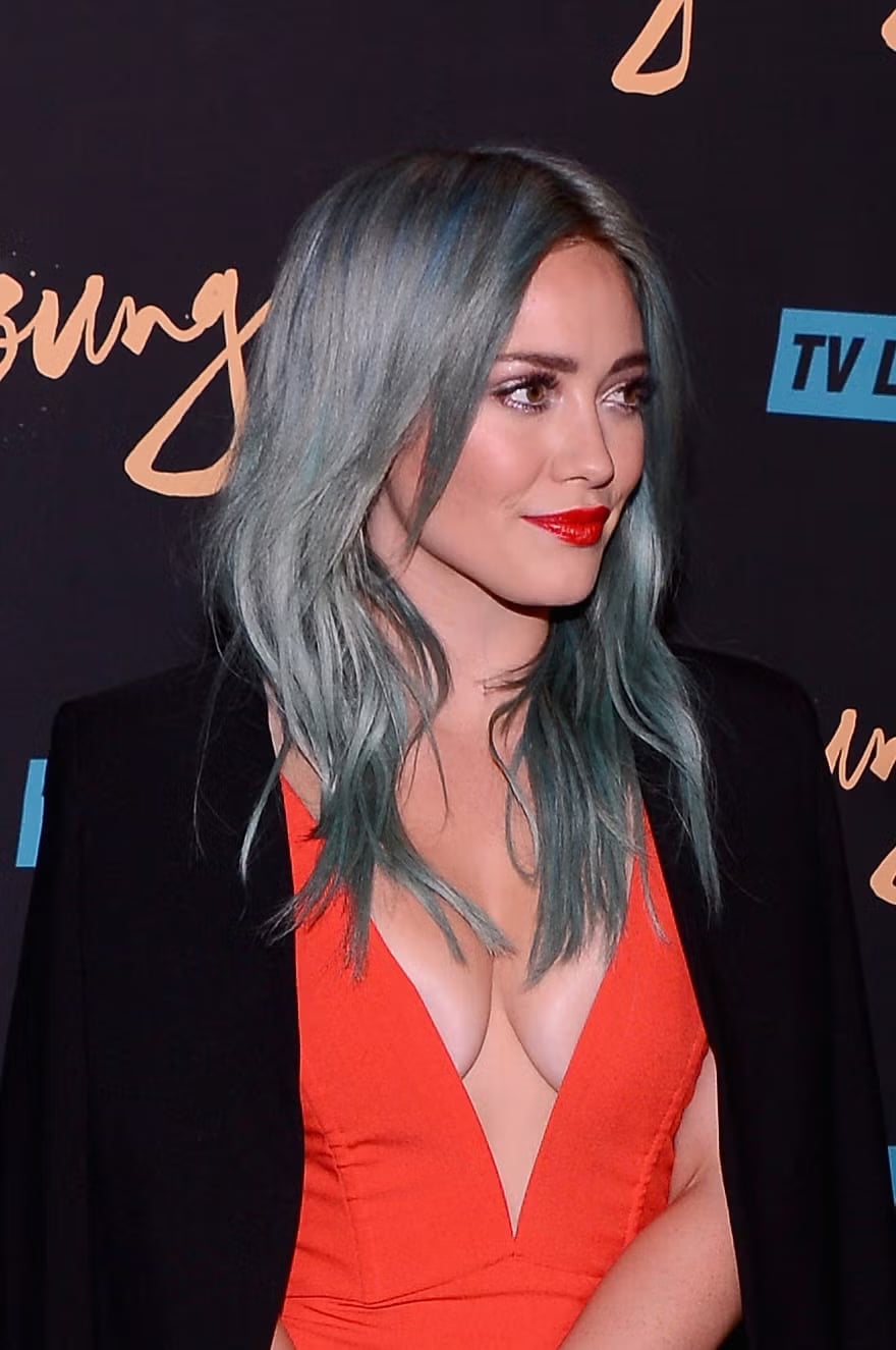 Collarbone Layers In Ash Blue — Classy Blue Hair Color
