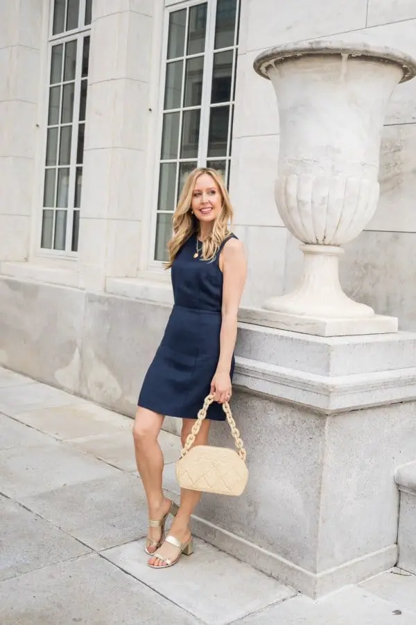 Navy Sheath Dress for Smart Casual Occasions Navy Sheath Dress for Smart Casual Occasions — Classy Blue Outfits