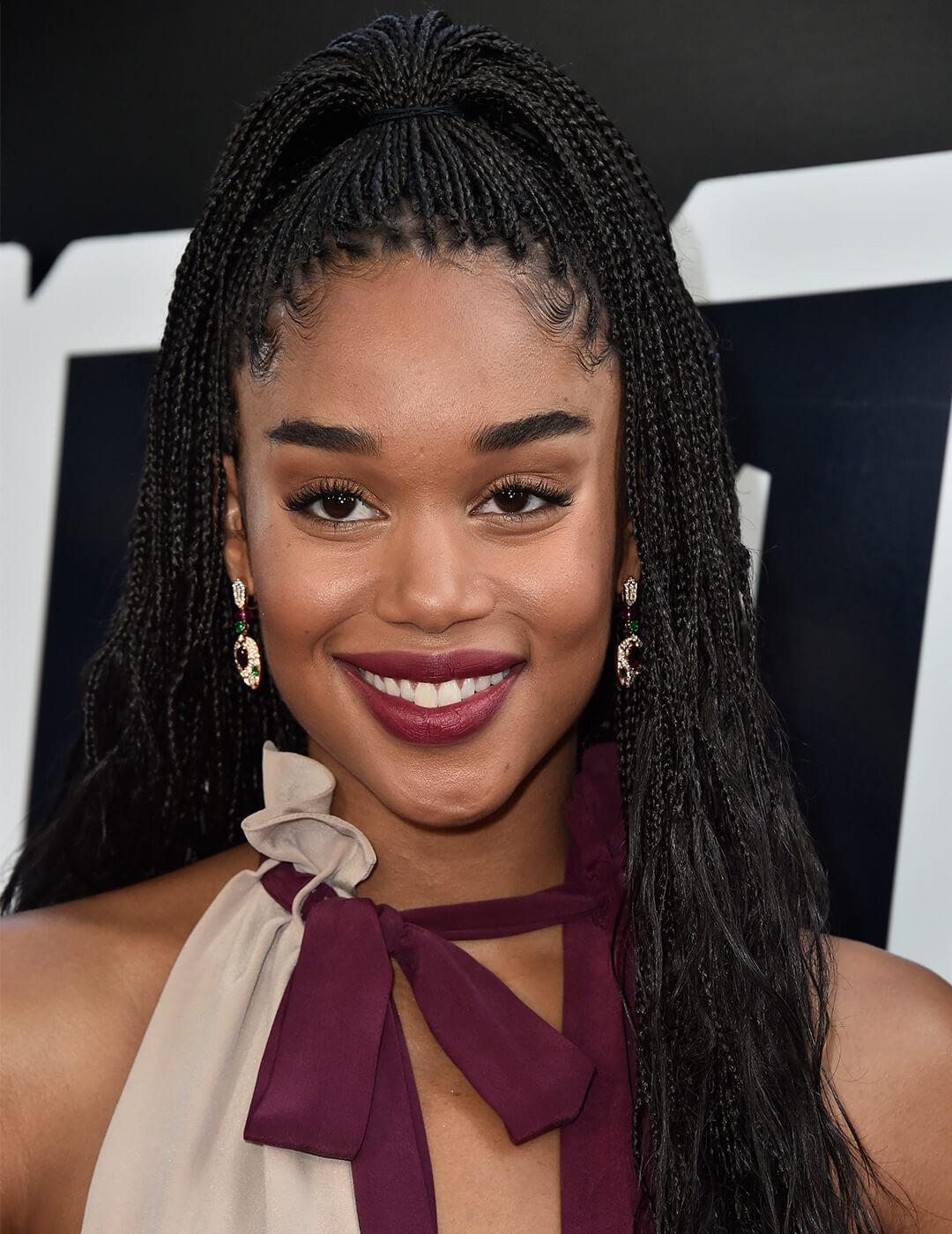Black Braided High Ponytail with Wispy Bangs — Classy Braiding Hair