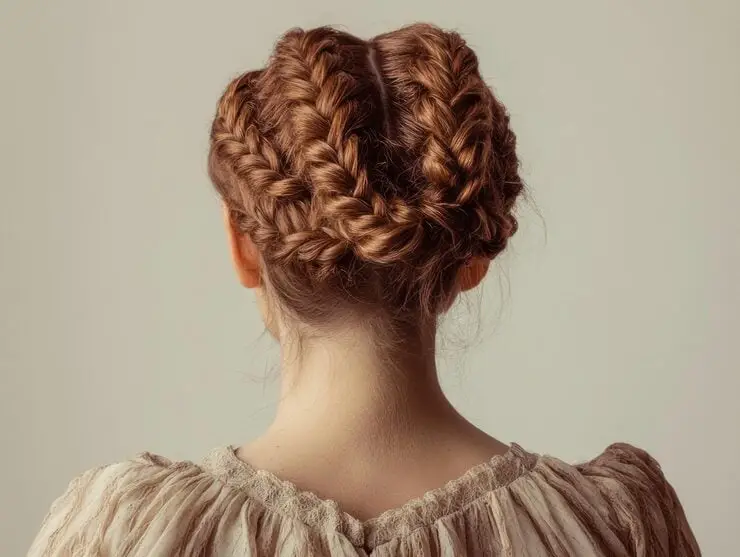 Auburn Wavy Braided Crown Updo — Classy Braiding Hair