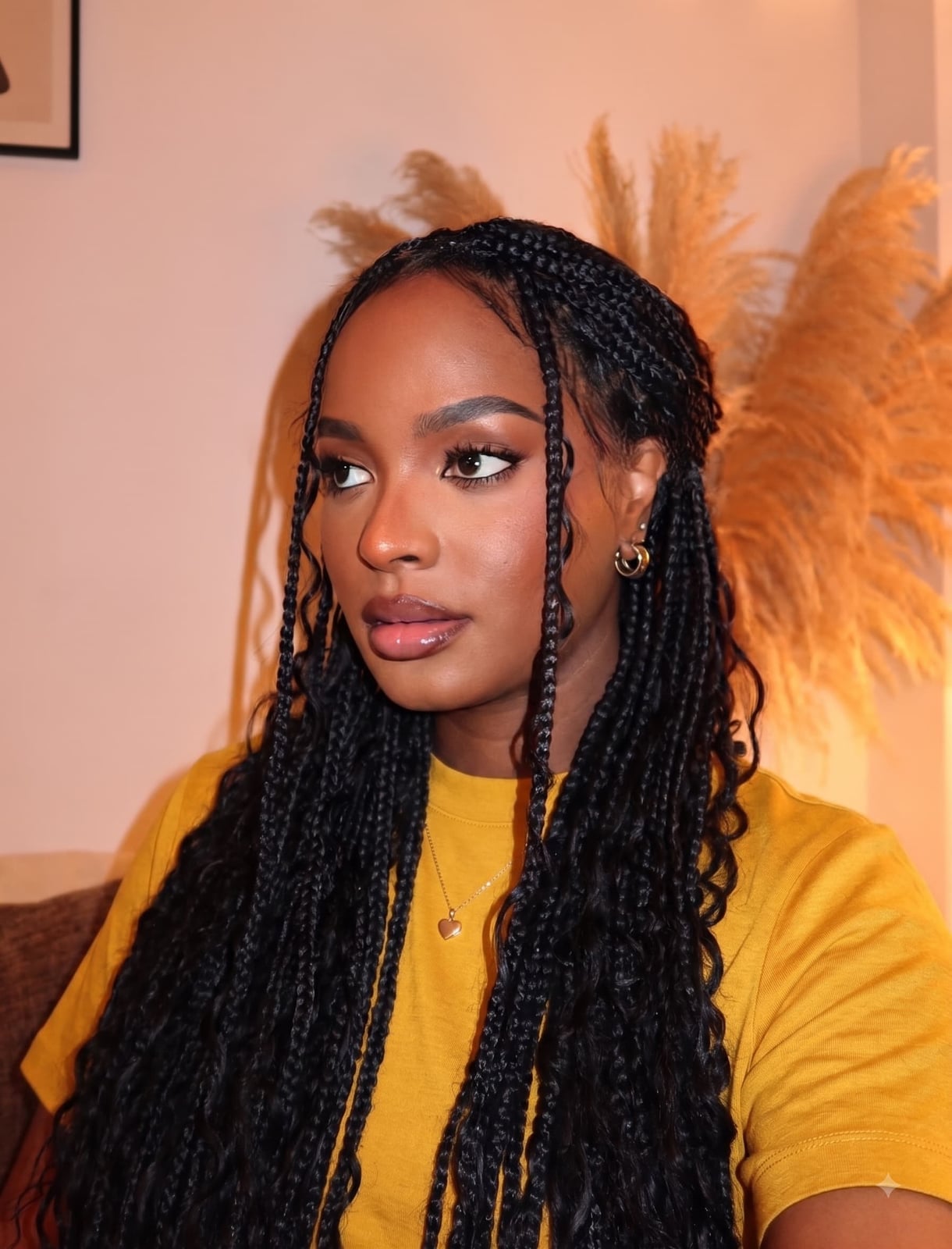 Fine Black Braids Mid-Back — Classy Braids Wig