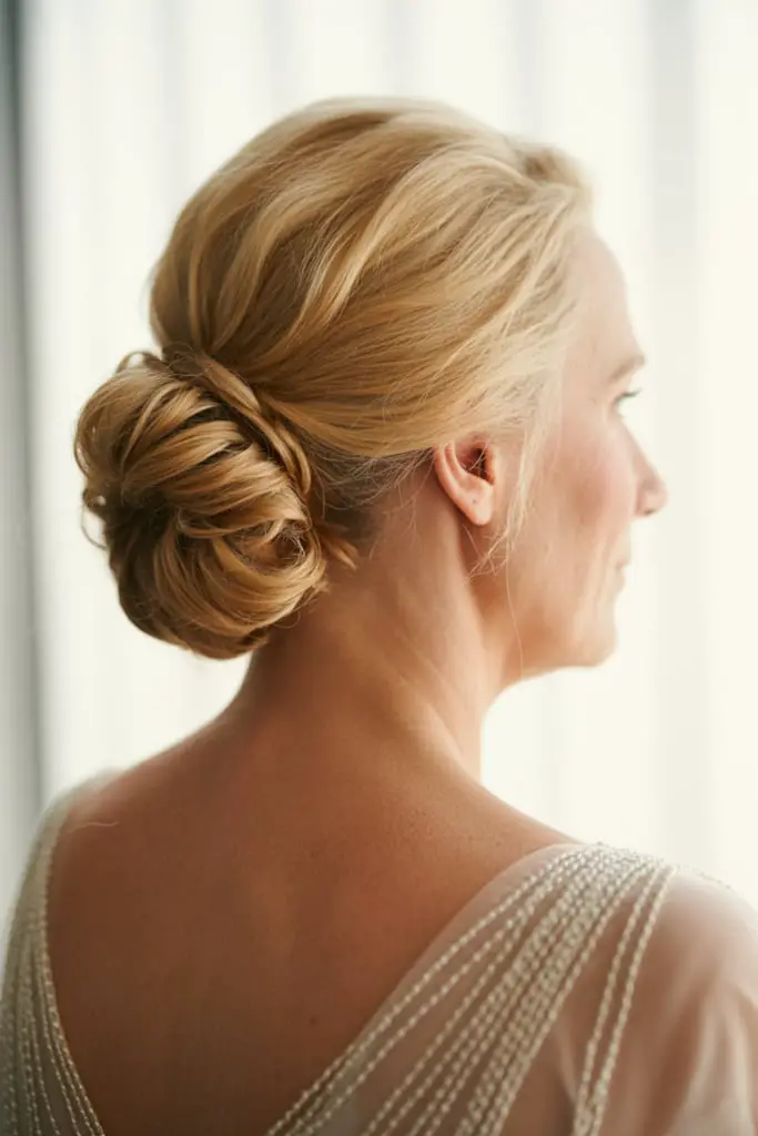 Blonde Soft Low Bun With Face-Framing Tendrils Blonde Soft Low Bun With Face-Framing Tendrils — Classy Bridal Hairstyles