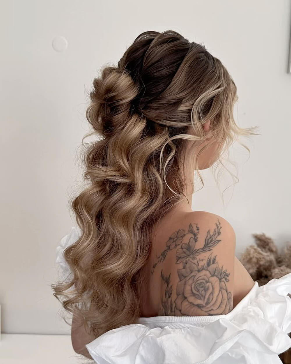 Ash Blonde Half-Up With Braided Crown Ash Blonde Half-Up With Braided Crown — Classy Bridesmaid Hair