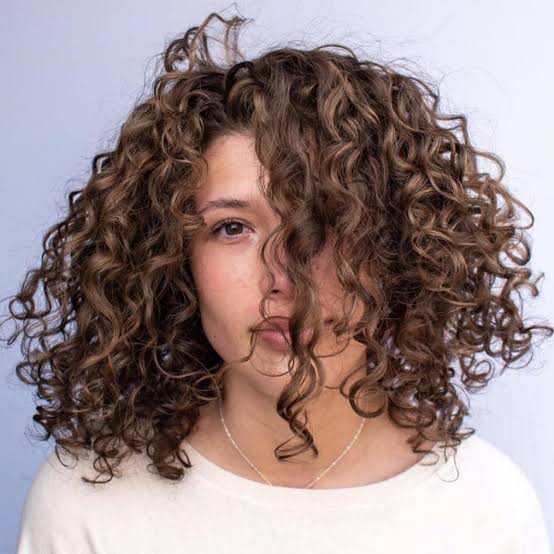 Shoulder Length Curly Hair With Balayage and Air Dried Shoulder Length Curly Hair With Balayage and Air Dried — Classy Brown Curly Hair