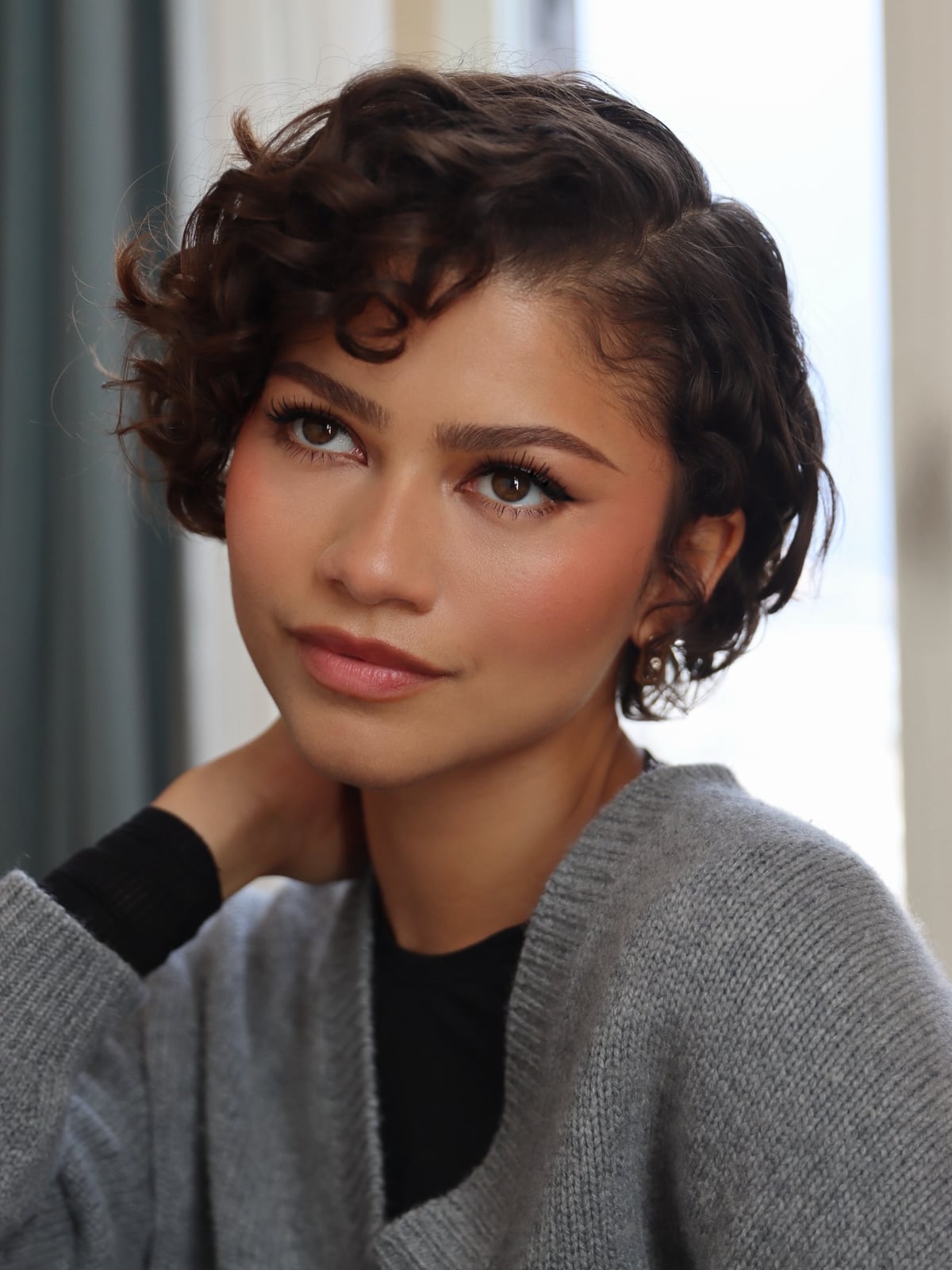 Short Curly Layers With Wispy Bangs Short Curly Layers With Wispy Bangs — Classy Brown Curly Hair