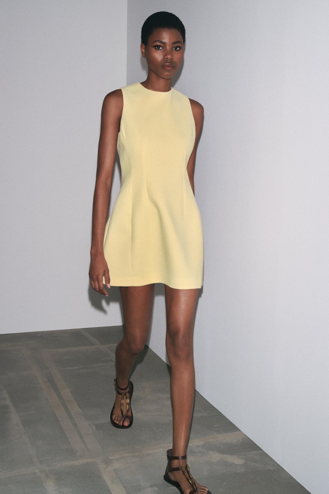 Pale Yellow Woven Sleeveless Dress Pale Yellow Woven Sleeveless Dress — Classy Butter Yellow Dress