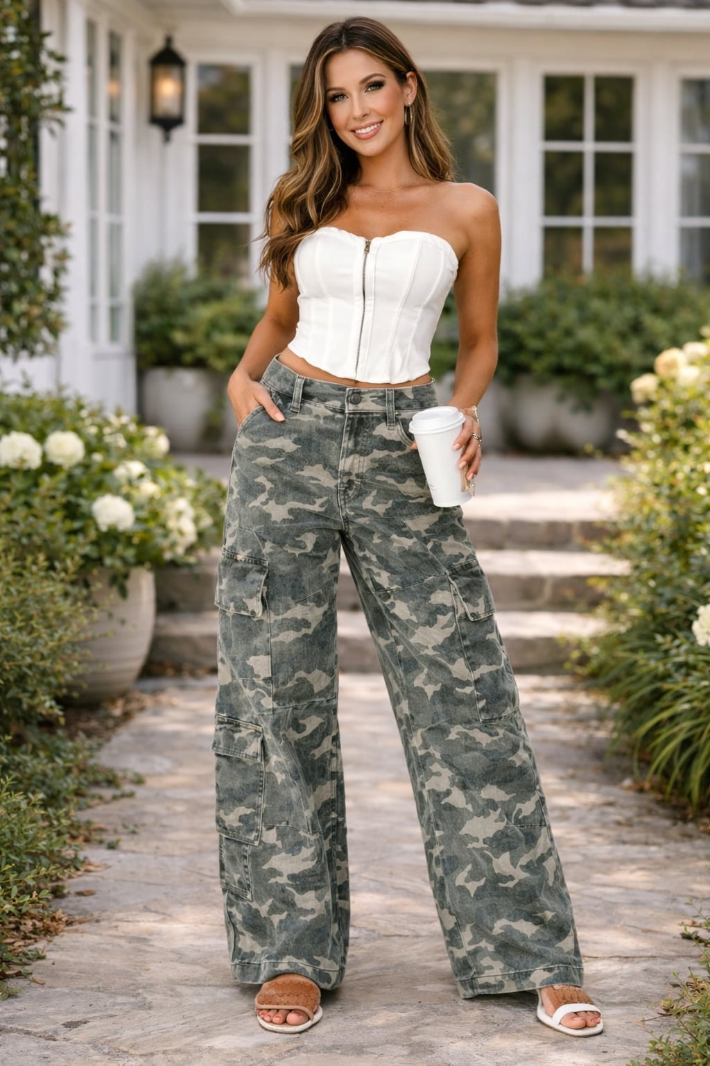 Camo Cargo Wide Leg Pants – Krush Kandy