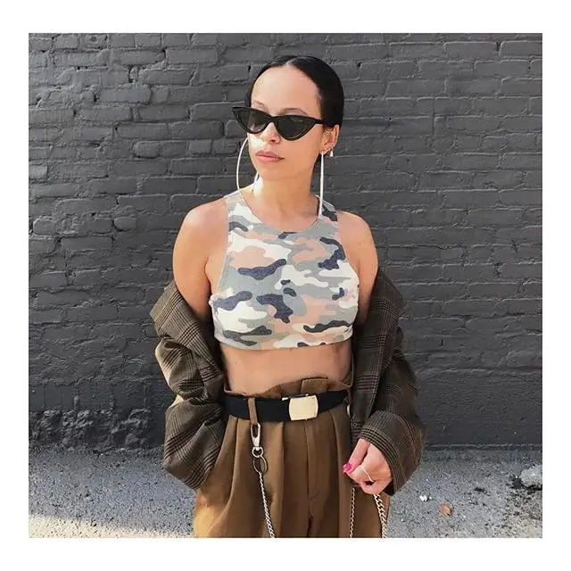 Asymmetrical Camo Pants With Matching Jacket — Classy Camo Outfits