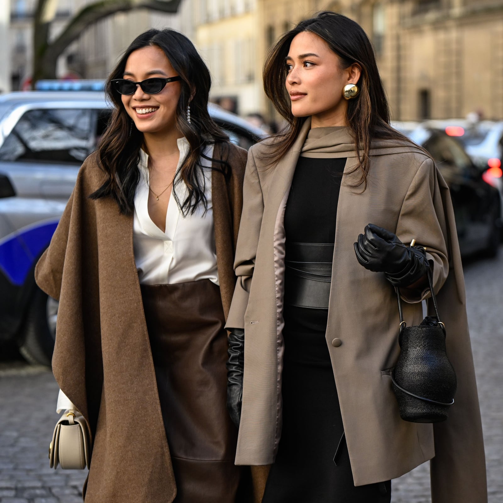 Taupe Cape Blazer Adds Dramatic Flair to Black Dress Taupe Cape Blazer Adds Dramatic Flair to Black Dress — Classy Capsule Wardrobe