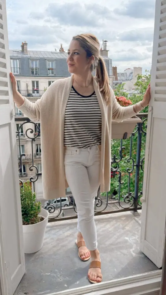 Cream Longline Cardigan With Skinny Jeans — Classy Casual Outfits