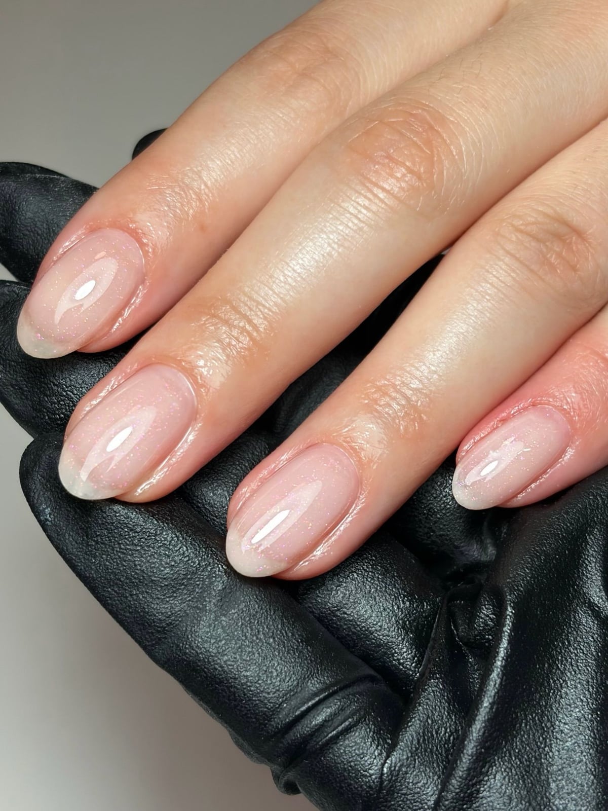 Medium Almond Sheer Milky Pink Jelly Glossy Nails With Polished Look Medium Almond Sheer Milky Pink Jelly Glossy Nails With Polished Look — Classy Clean Girl Nails