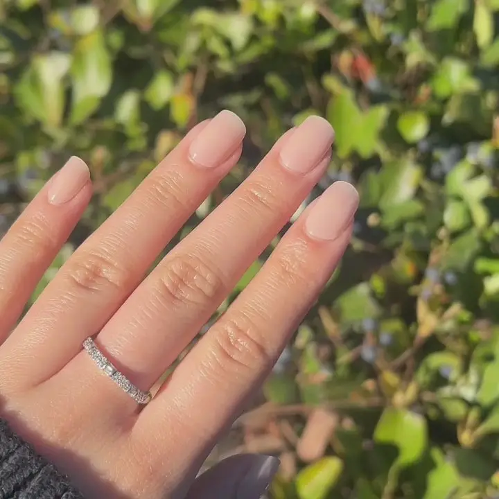 Short Square Sheer Nude Matte Nails, Close-Up Take Short Square Sheer Nude Matte Nails, Close-Up Take — Classy Clean Girl Nails