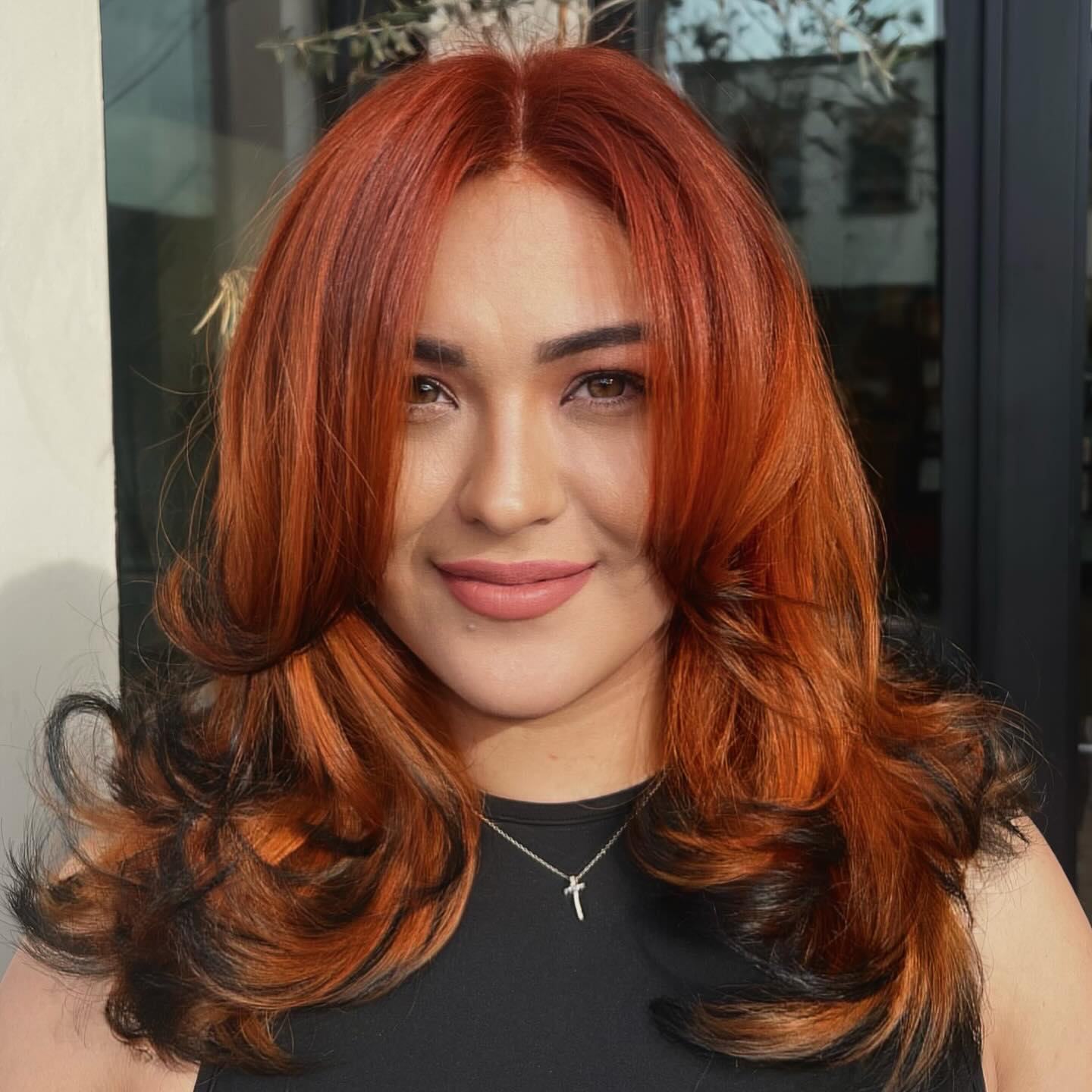 Vibrant Copper Collarbone With Face-Framing Layers — Classy Copper Hair Color