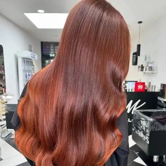 Copper Mid-Back With Lighter Balayage — Classy Copper Hair Color