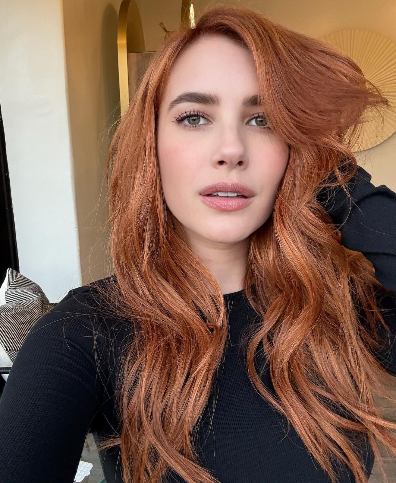 Glossy Copper Chin Length Blunt Bob — Classy Copper Hair Color