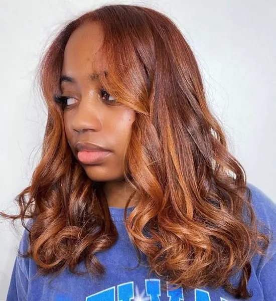 Copper Brown Shoulder Length With Balayage — Classy Copper Hair Color
