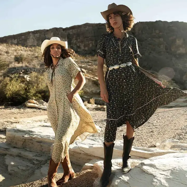 Floral Print Button-Up Midi Dress Floral Print Button-Up Midi Dress — Classy Cowgirl Outfits