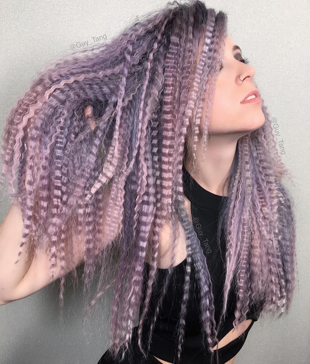 Purple And Pink Highlights Crimped Hair Purple And Pink Highlights Crimped Hair — Classy Crimped Hair