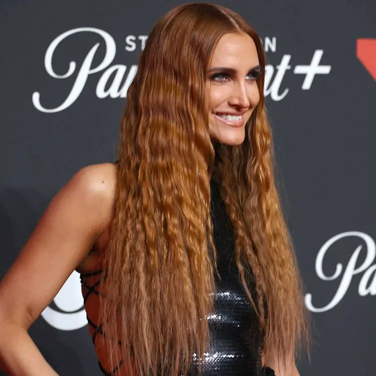 Copper Red Blowout With Crimped Texture Copper Red Blowout With Crimped Texture — Classy Crimped Hair